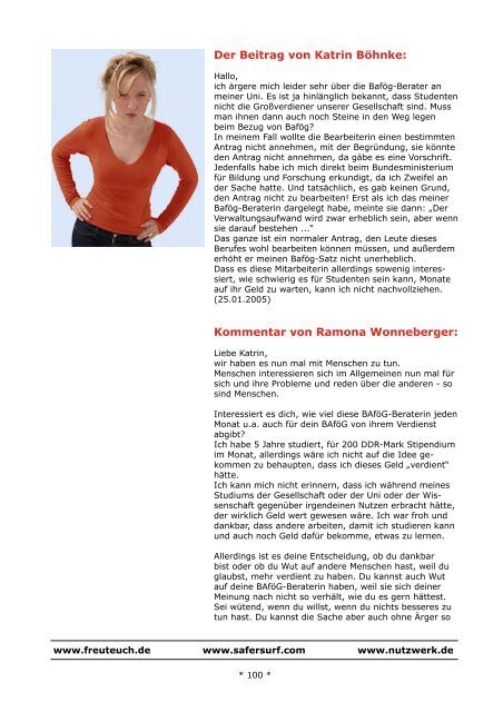 Der Beitrag von Nadine Fenske: - Anti-Ärger-Institut Ramona ...