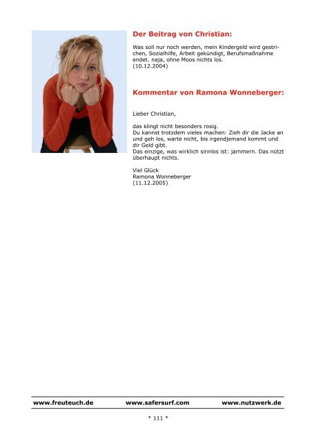 Der Beitrag von Nadine Fenske: - Anti-Ärger-Institut Ramona ...