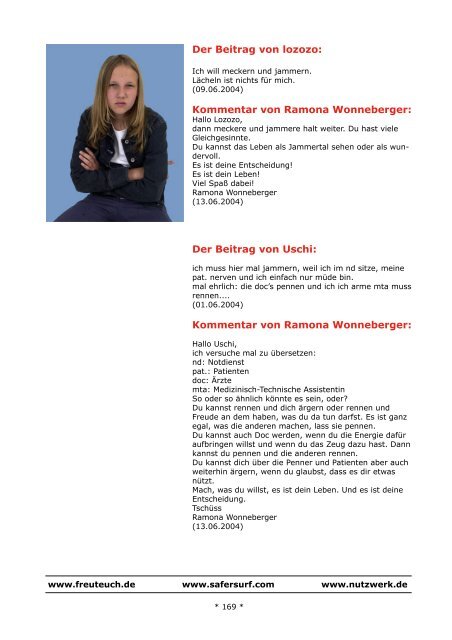 Der Beitrag von Nadine Fenske: - Anti-Ärger-Institut Ramona ...