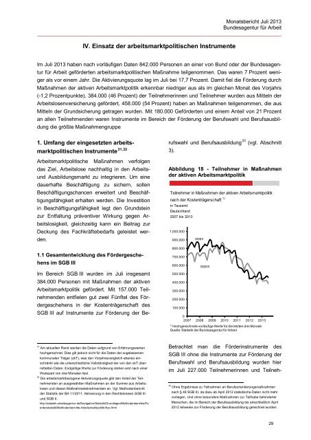 Der Arbeits- und Ausbildungsmarkt in Deutschland Monatsbericht
