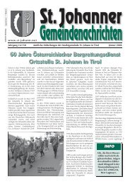 Ausgabe Jänner 2008 (0 bytes) - Marktgemeinde St. Johann in Tirol