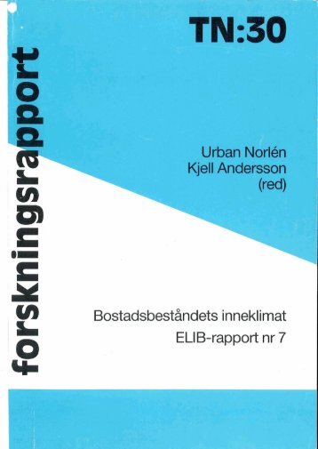 Bostadsbeståndets inneklimat - Boverket