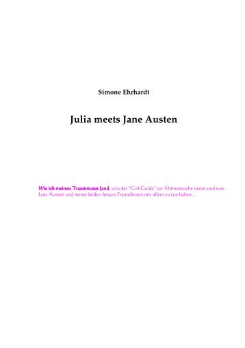 Leseprobe “Julia meets Jane Austen”