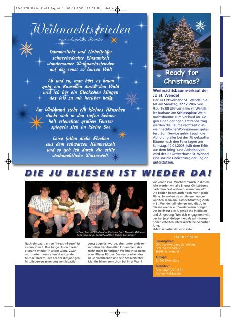 Ausgabe 01/2007 - SV St. Wendel