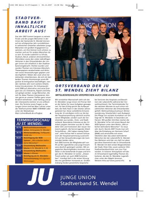 Ausgabe 01/2007 - SV St. Wendel