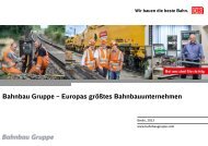Bahnbau Gruppe – Europas größtes Bahnbauunternehmen