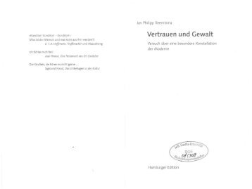 Vertrauen und Gewalt - Kolloquium: Theorie und Praxis einer ...