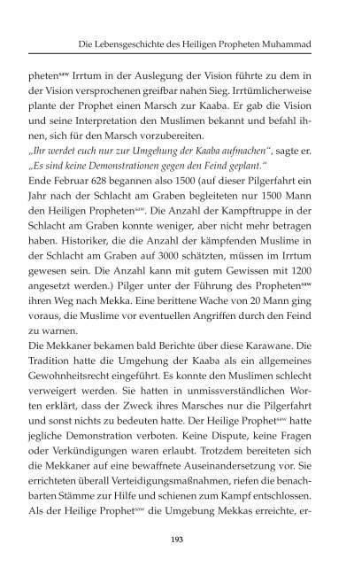 Das Leben des Heiligen Propheten - Ahmadiyya Muslim Jamaat ...