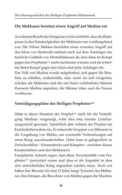 Das Leben des Heiligen Propheten - Ahmadiyya Muslim Jamaat ...