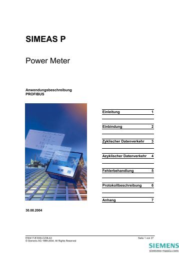 SIMEAS P - Siemens Power Solutions
