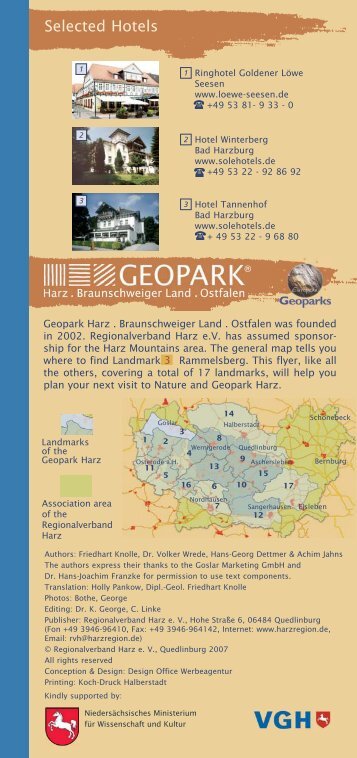 Geopark LM 3 Englisch 2007.indd - Geopark Harz