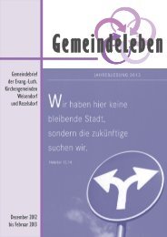 Gemeindebrief Dezember 2012 - Februar 2013 - Evangelische ...