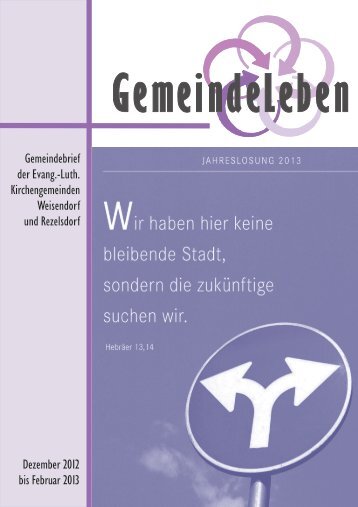 Gemeindebrief Dezember 2012 - Februar 2013 - Evangelische ...