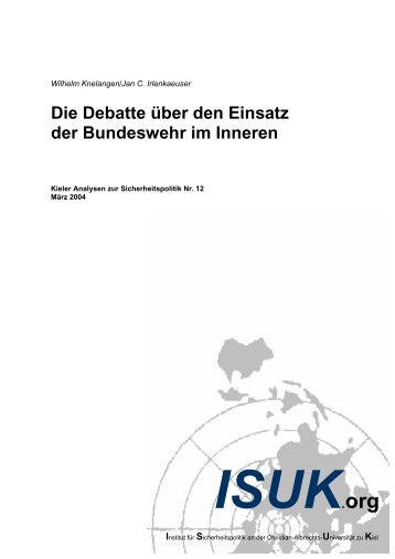 Die Debatte über den Einsatz der Bundeswehr im Inneren