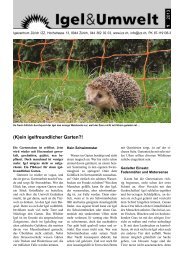 Igel&Umwelt 2013/1 (PDF 1.2 MB) - Igelzentrum Zürich