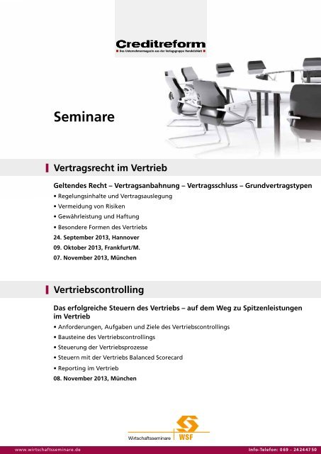 Vertriebscontrolling - WSF Wirtschaftsseminare