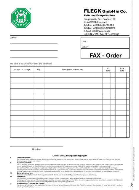 Download Catalogue 2012 - Fleck-Co.de