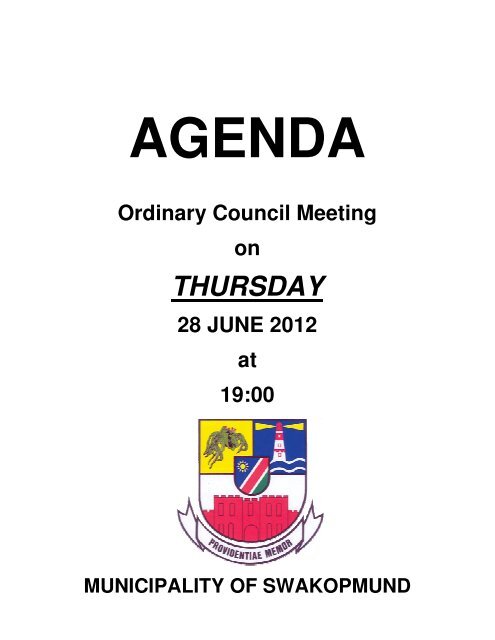 AGENDA - Swakopmund Municipality