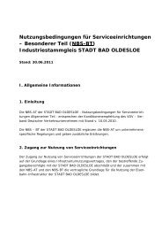 Besonderer Teil (NBS-BT) - Bad Oldesloe