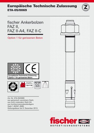 fischer Ankerbolzen FAZ II, FAZ II-A4, FAZ II-C - Werkzeug-Profi ...