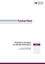 Filialisten Lösungen mit WLAN Controllern - Teldat GmbH