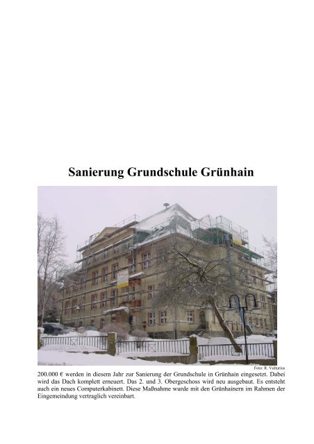 Sanierung Grundschule Grünhain - Beierfeld