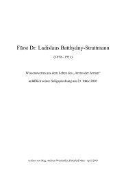 Mag. Andreas Weinhoffer: Fürst Dr. Ladislaus Batthyány-Strattmann ...