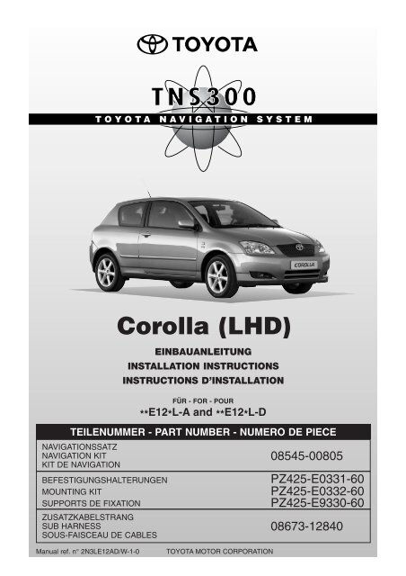 AZ2204 Corolla TNS300 LHD - Toyota-tech.eu