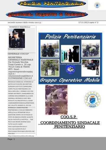 COO.S.P. COORDINAMENTO SINDACALE PENITENZIARIO