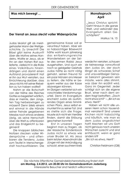 Gemeindebote Nr. 124 April 2012 ohne Werbung.pdf - Evangelisch ...