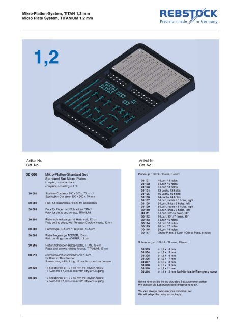 Katalog ansehen - Rebstock Instruments