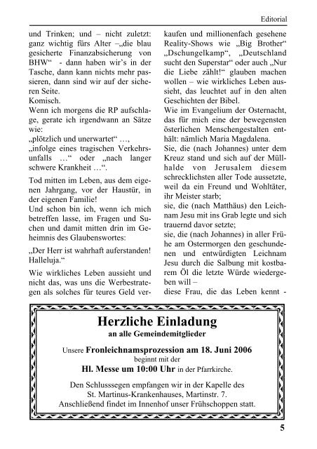Pfarrbrief 01_06 - des Pfarrverbandes Bilk-Friedrichstadt