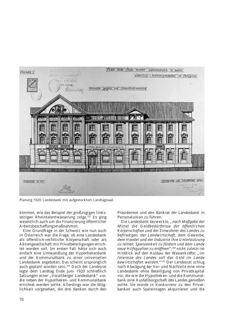 Die Hypothekenbank des Landes Vorarlberg 1897 bis 1925