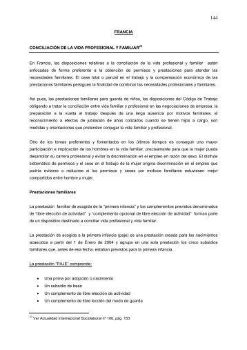 FRANCIA CONCILIACIÓN DE LA VIDA PROFESIONAL Y FAMILIAR ...