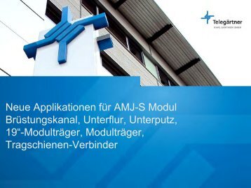 Applikationen mit AMJ-S Modulen (PDF, 0,5 MB) - Telegärtner