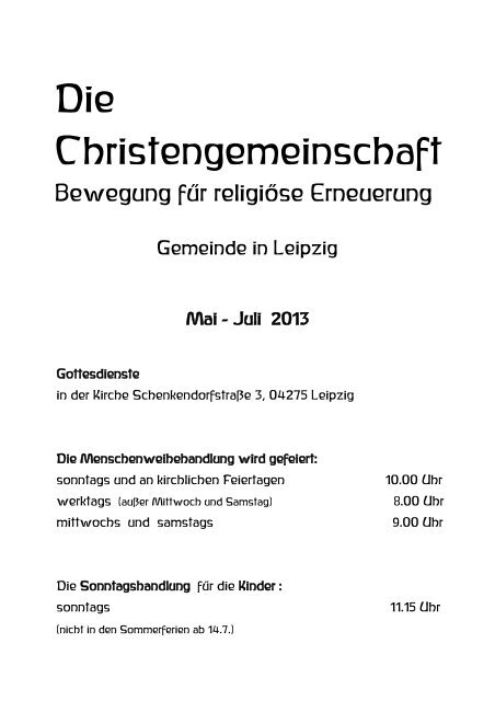 Die Christengemeinschaft