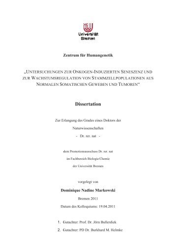 Dissertation aktuell - E-LIB - Universität Bremen