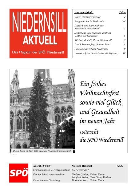 Ausgabe 03/2007 - SPÖ-Niedernsill