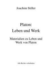 Platon: Leben und Werk - von Joachim Stiller