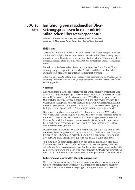 tekom-Jahrestagung 2012 - ActiveDoc