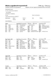 Wohnungsabnahmeprotokoll l:l Einzug ÜAuszug