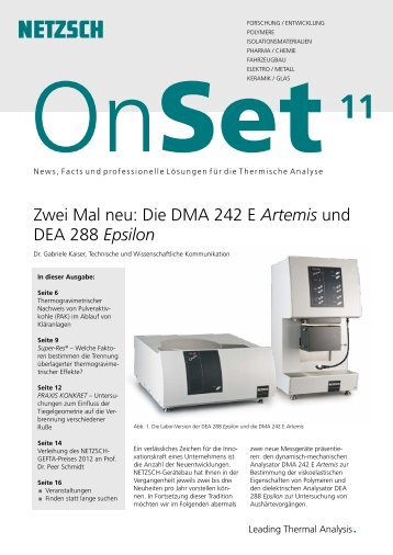 OnSet 11/2013 - Netzsch-Gerätebau GmbH.