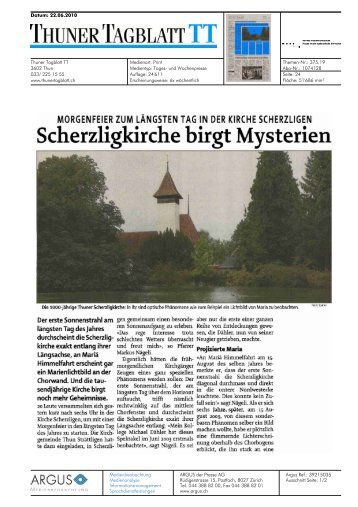Scherzligkirche birgt Mysterien - Hochschule für Architektur, Holz ...