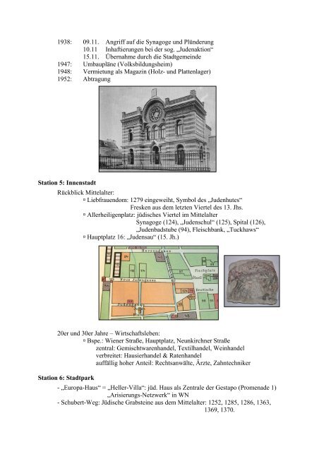 Die jüdische Gemeinde Wiener Neustadt - Erinnern