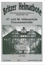 47. und 48. Volksschule Chausseestraße - Britzer Bürgerverein