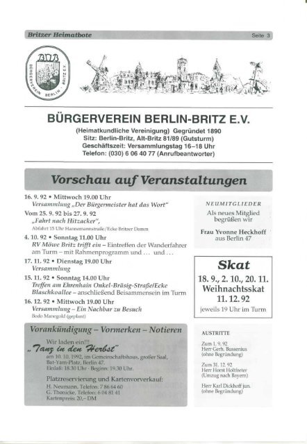 47. und 48. Volksschule Chausseestraße - Britzer Bürgerverein