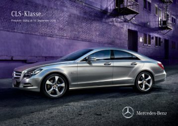 Preisliste Mercedes-Benz CLS Coupe (C218) vom 15.09.2010.