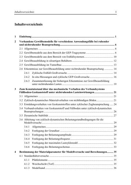 Bodengewölbe unter ruhender und nichtruhender Belastung bei ...