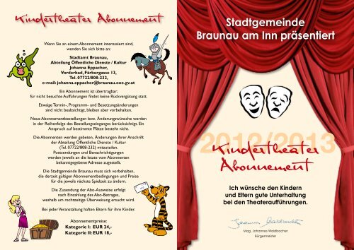 Kindertheater Abonnement - in Braunau am Inn