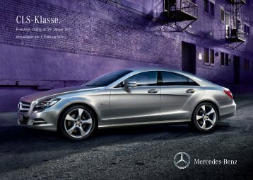 Preisliste Mercedes-Benz CLS Coupe (C218) vom 01.02.2011.
